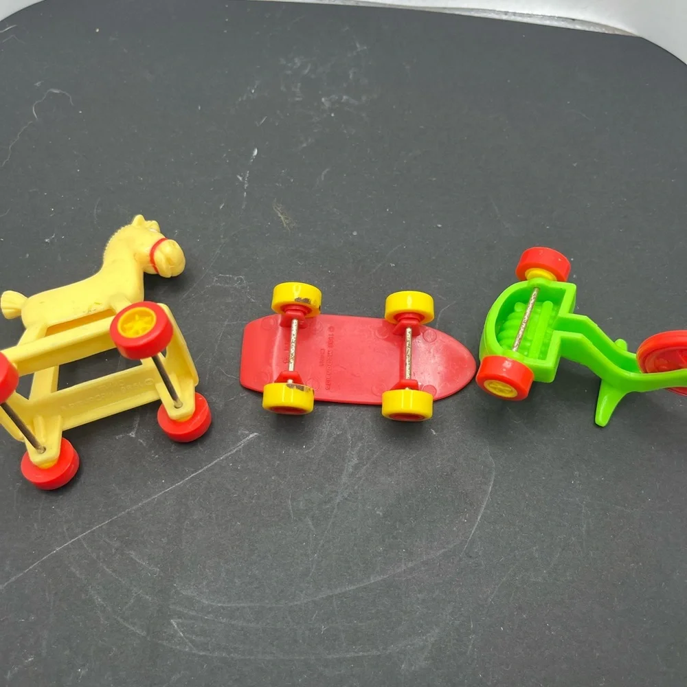 Colorful Kids Toy‎ Set with Horse, Skateboard, and Tricycle